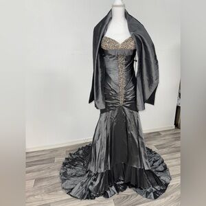 Elegant Evening Gown with Beaded Accents